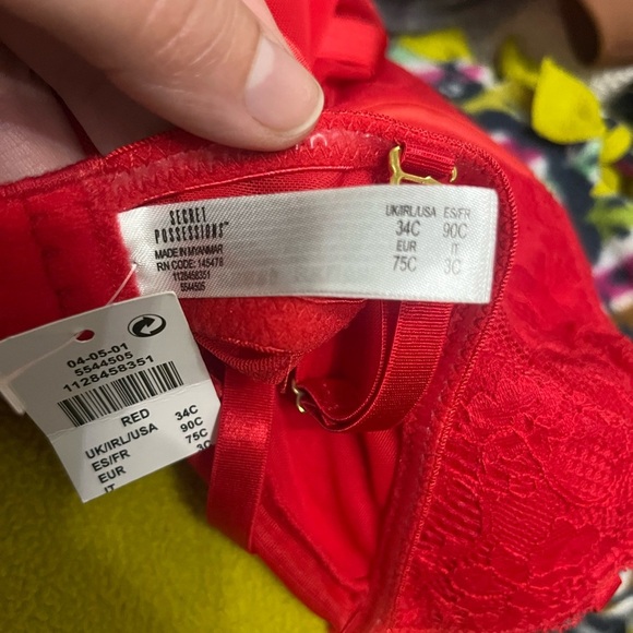 Secret Possessions NWT red lace lingerie bodysuit size 34C - Picture 5 of 5